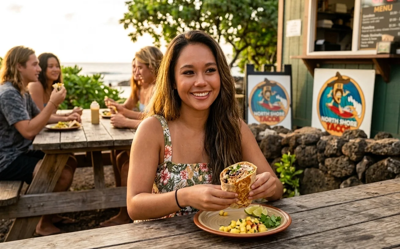 Fresh proteins being prepared in the North Shore Tacos kitchen
